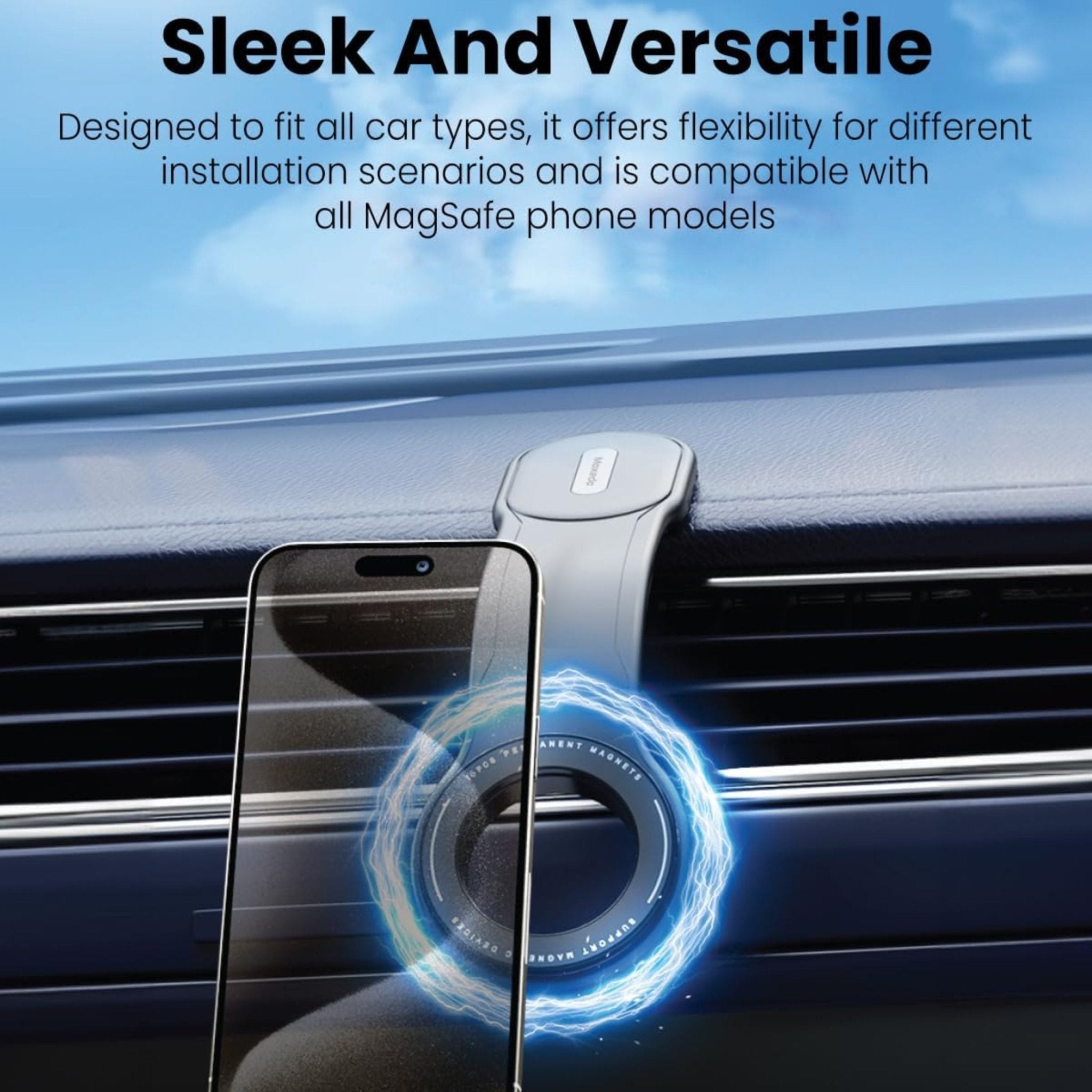 Moxedo Magnetic Car Mount Phone Holder - Black