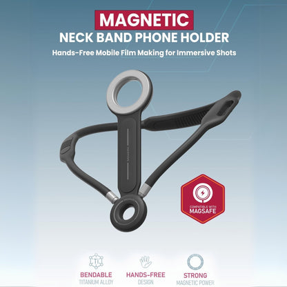 Moxedo Magnetic Neck Band Phone Holder - Black