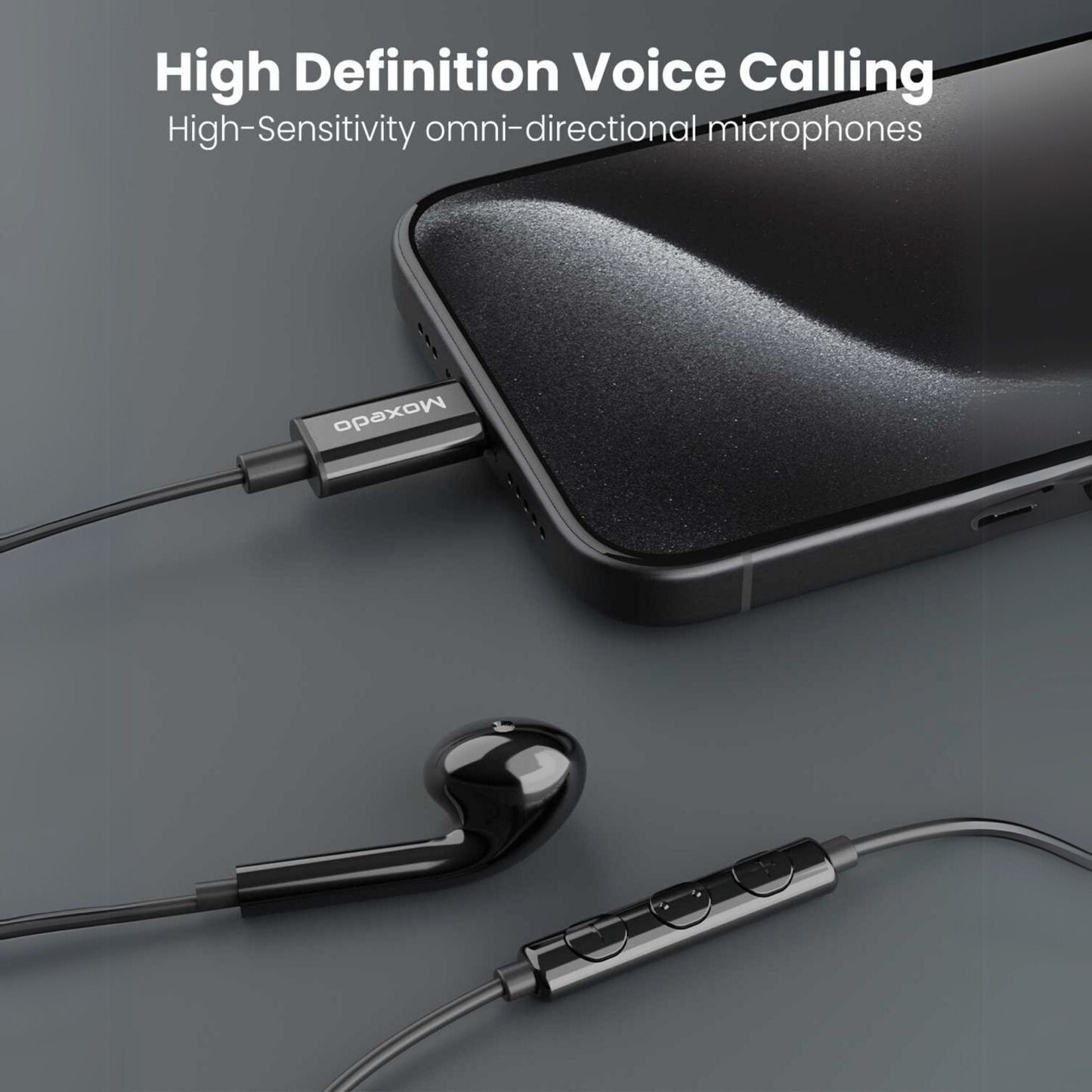 Moxedo Mono Stereo Earphones Built-in Microphone Type-C Connector