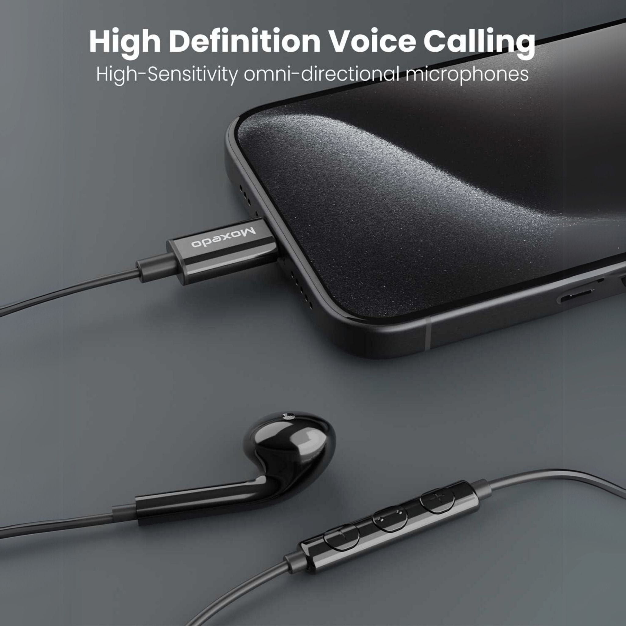 Moxedo Mono Stereo Earphones Built-in Microphone Type-C Connector