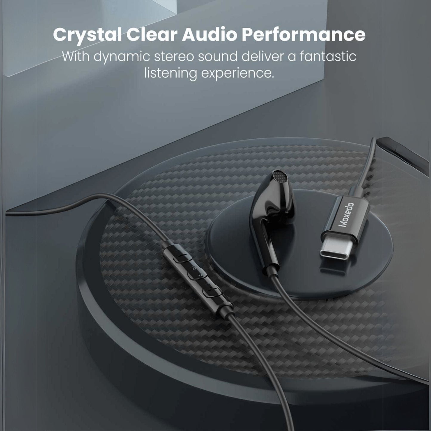 Moxedo Mono Stereo Earphones Built-in Microphone Type-C Connector