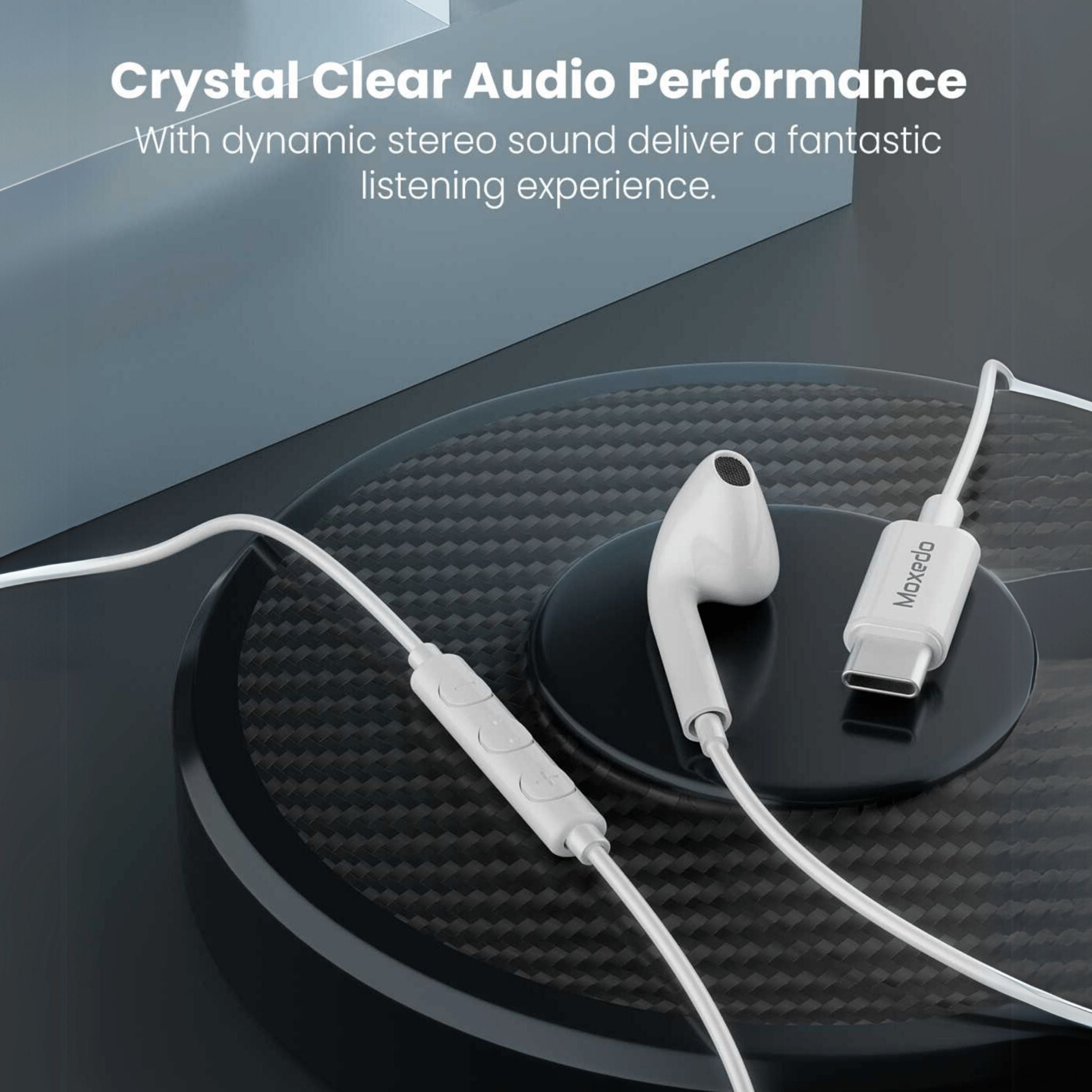 Moxedo Mono Stereo Earphones Built-in Microphone Type-C Connector