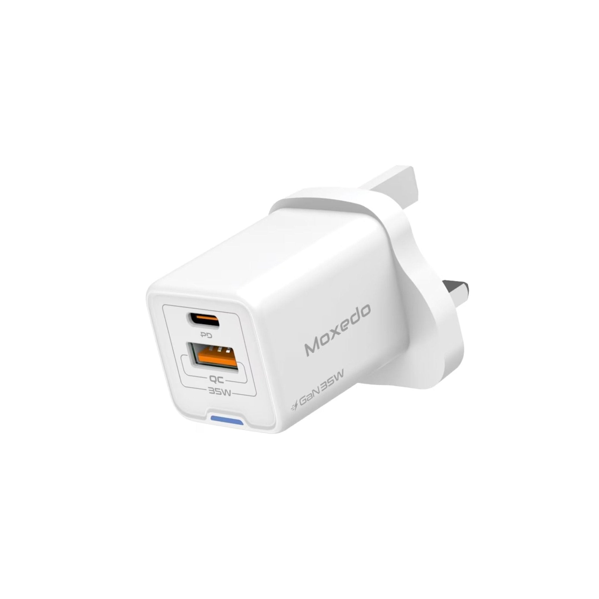 Moxedo Volton Pro 2 Port PD GaN Fast Charger 35W - White