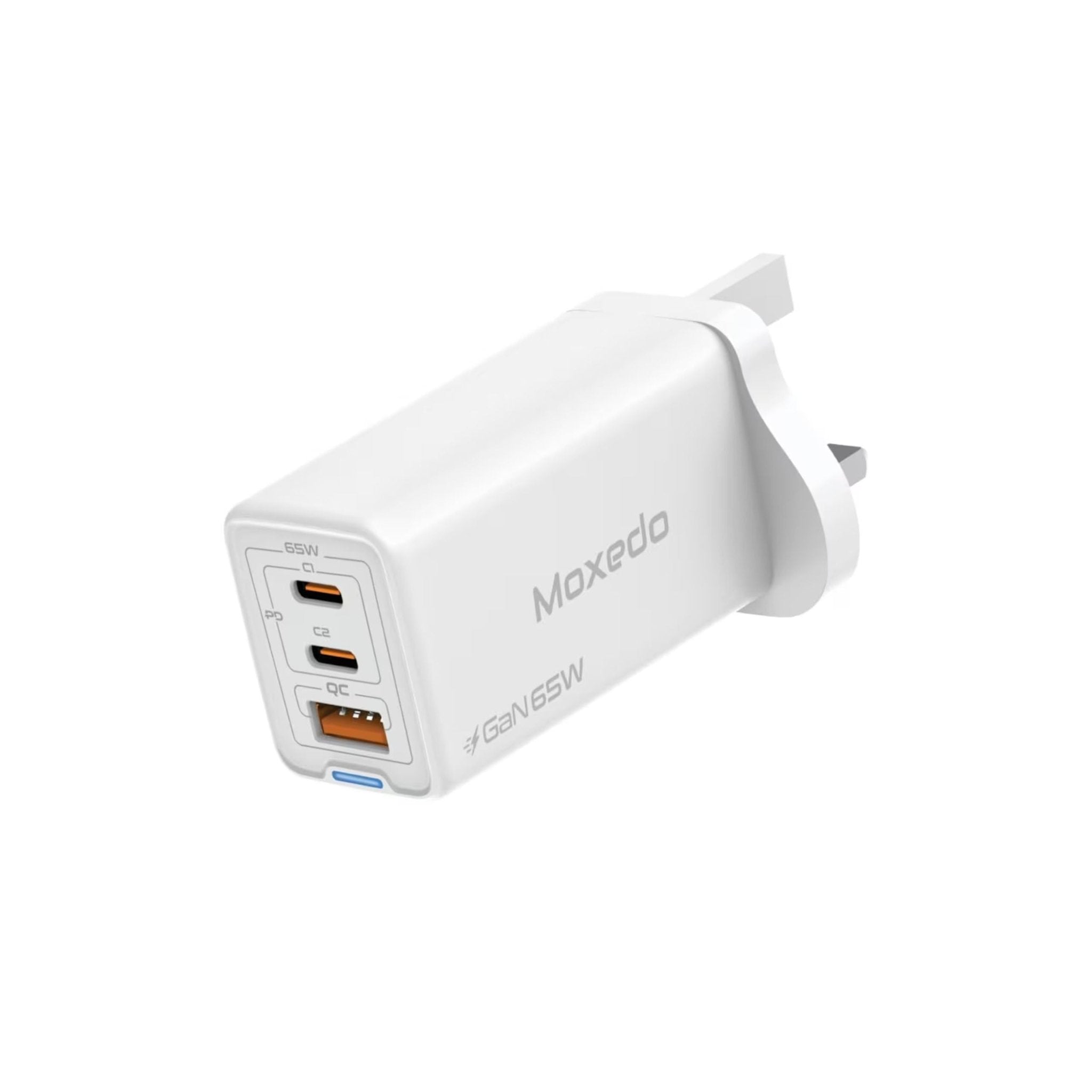 Moxedo Volton Pro 3 Port PD GaN Fast Charger 65W - White