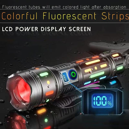 Multifunction Telescopic Zoom Fluorescent Light Absorber Flashlight G85 - Black