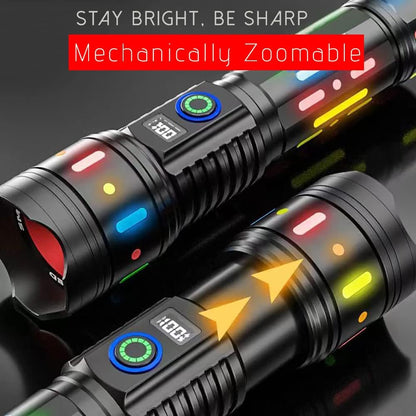 Multifunction Telescopic Zoom Fluorescent Light Absorber Flashlight G85 - Black