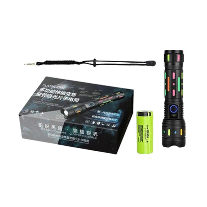 Multifunction Telescopic Zoom Fluorescent Light Absorber Flashlight G85 - Black