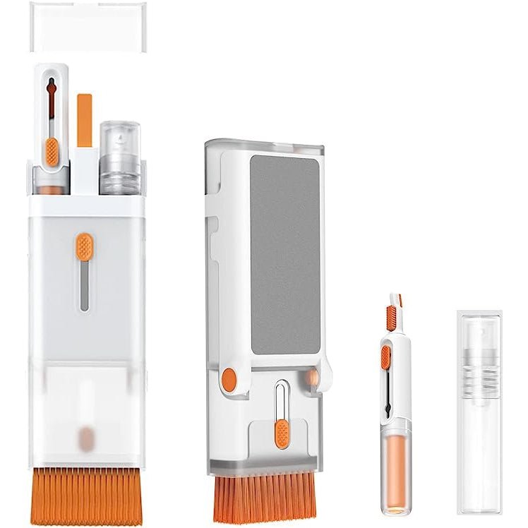 Multifunctional Cleaning Brush 2 | 8-in-1 Keyboard Cleaning Kit - Orange