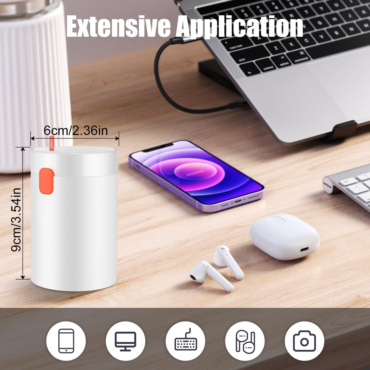 Multifunctional Cleaning Brush 20-in-1 Keyboard Cleaning Kit - White