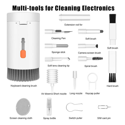 Multifunctional Cleaning Brush 20-in-1 Keyboard Cleaning Kit - White