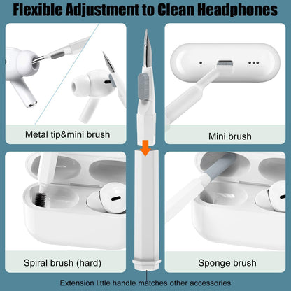 Multifunctional Cleaning Brush 20-in-1 Keyboard Cleaning Kit - White