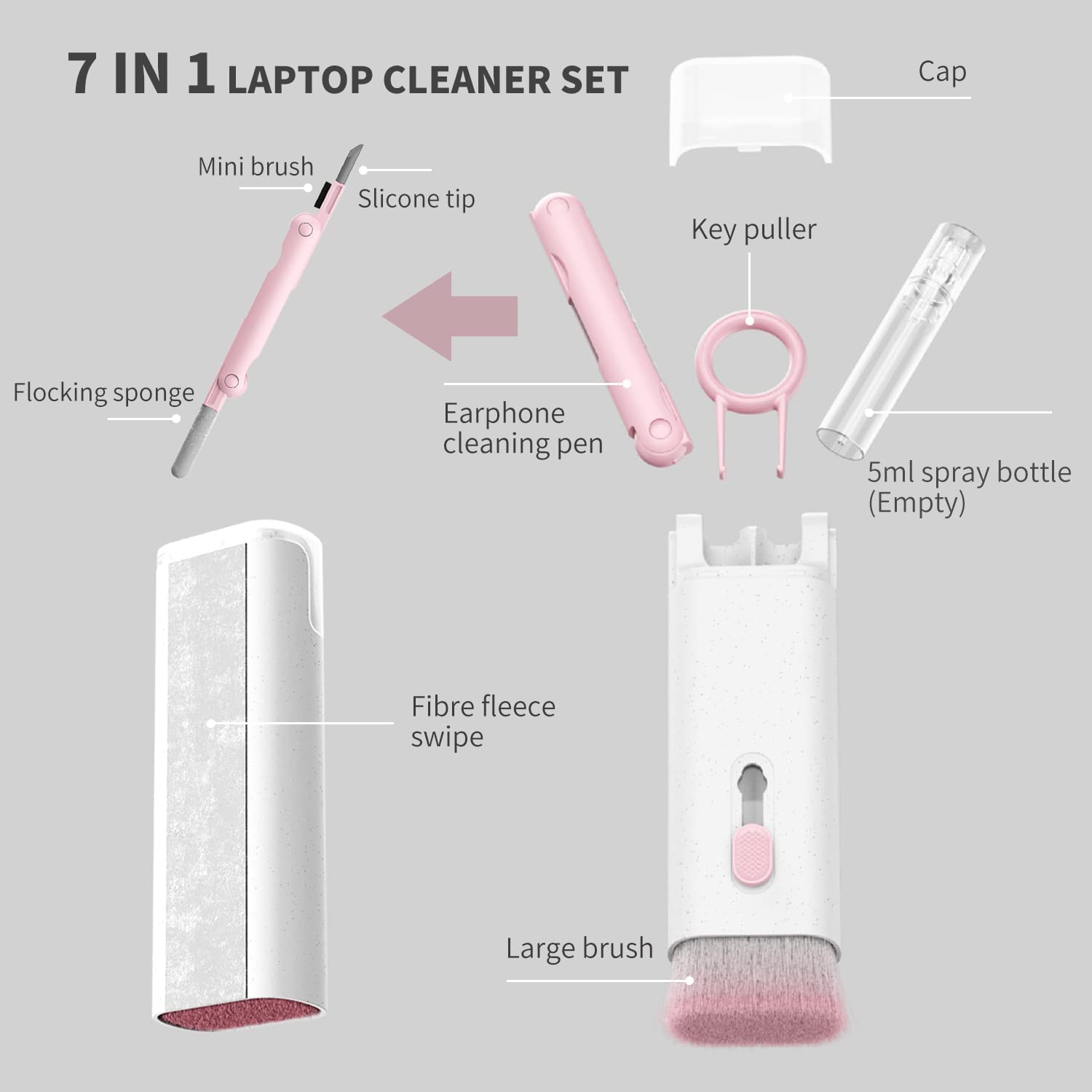 Multifunctional Cleaning Brush | 7-in-1 Keyboard Cleaning Kit