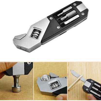 Multifunctional Spanner | Multi Tool Wrench With Screwdriver - Silver