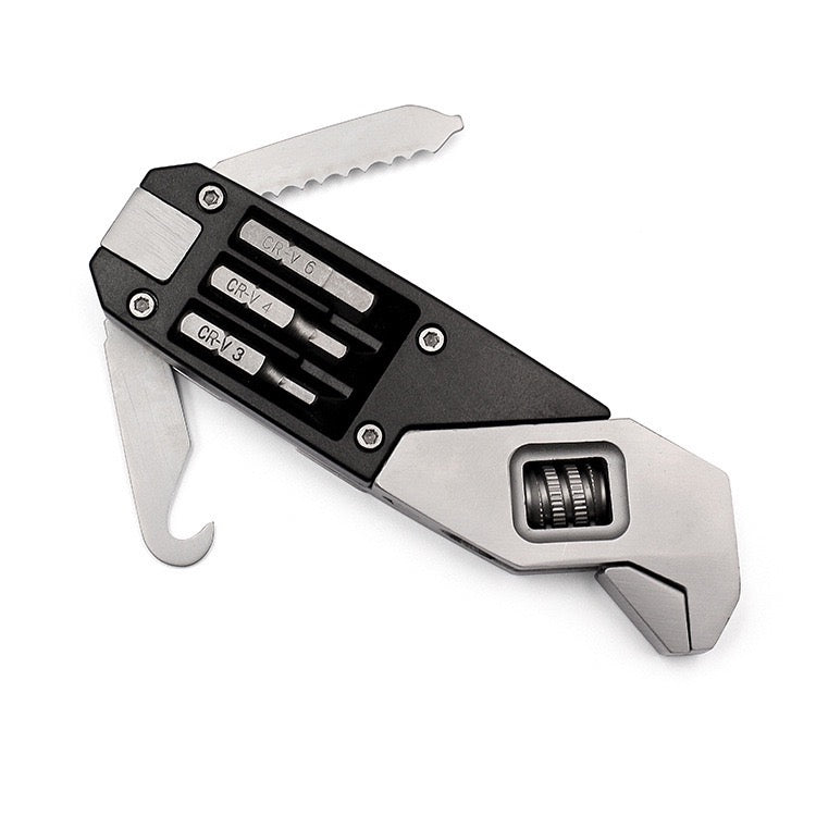 Multifunctional Spanner | Multi Tool Wrench With Screwdriver - Silver