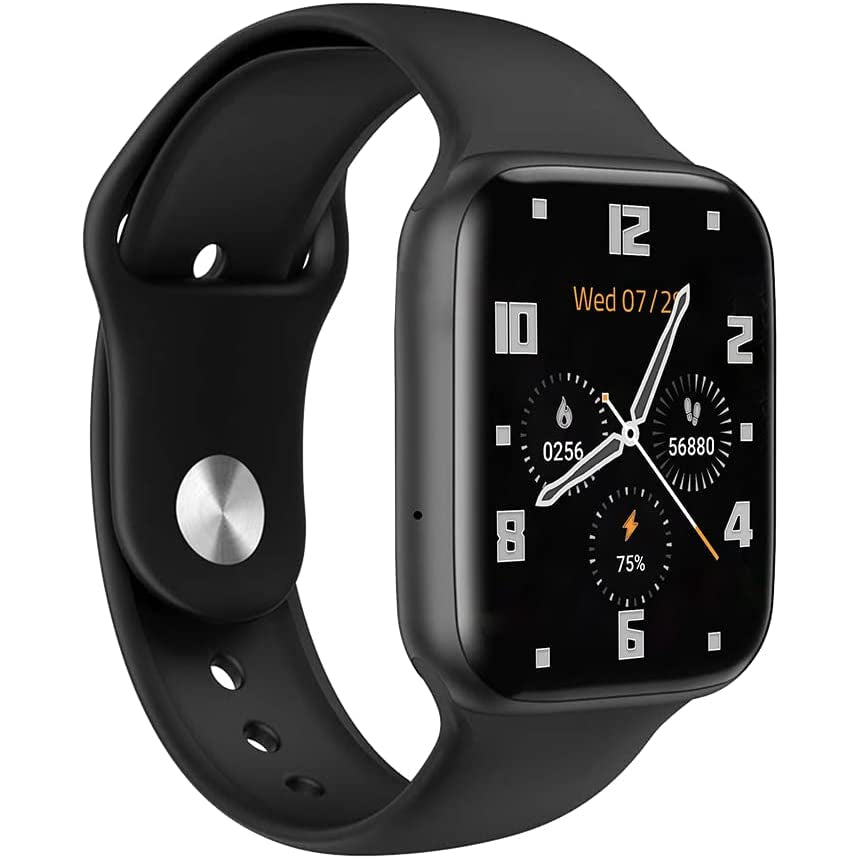 Mycandy Smartwatch With Body Temp Heart Bp Steps Sleep Tracking - Black