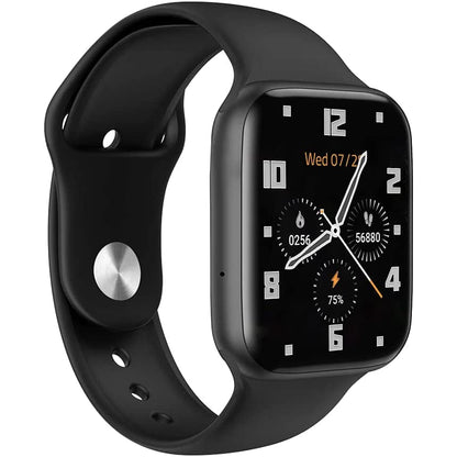 Mycandy Smartwatch With Body Temp Heart Bp Steps Sleep Tracking - Black