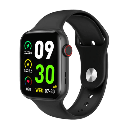 Mycandy Smartwatch With Body Temp Heart Bp Steps Sleep Tracking - Black