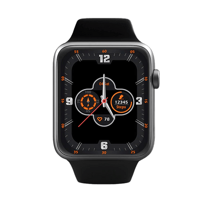 Mycandy Smartwatch With Body Temp Heart Bp Steps Sleep Tracking - Black