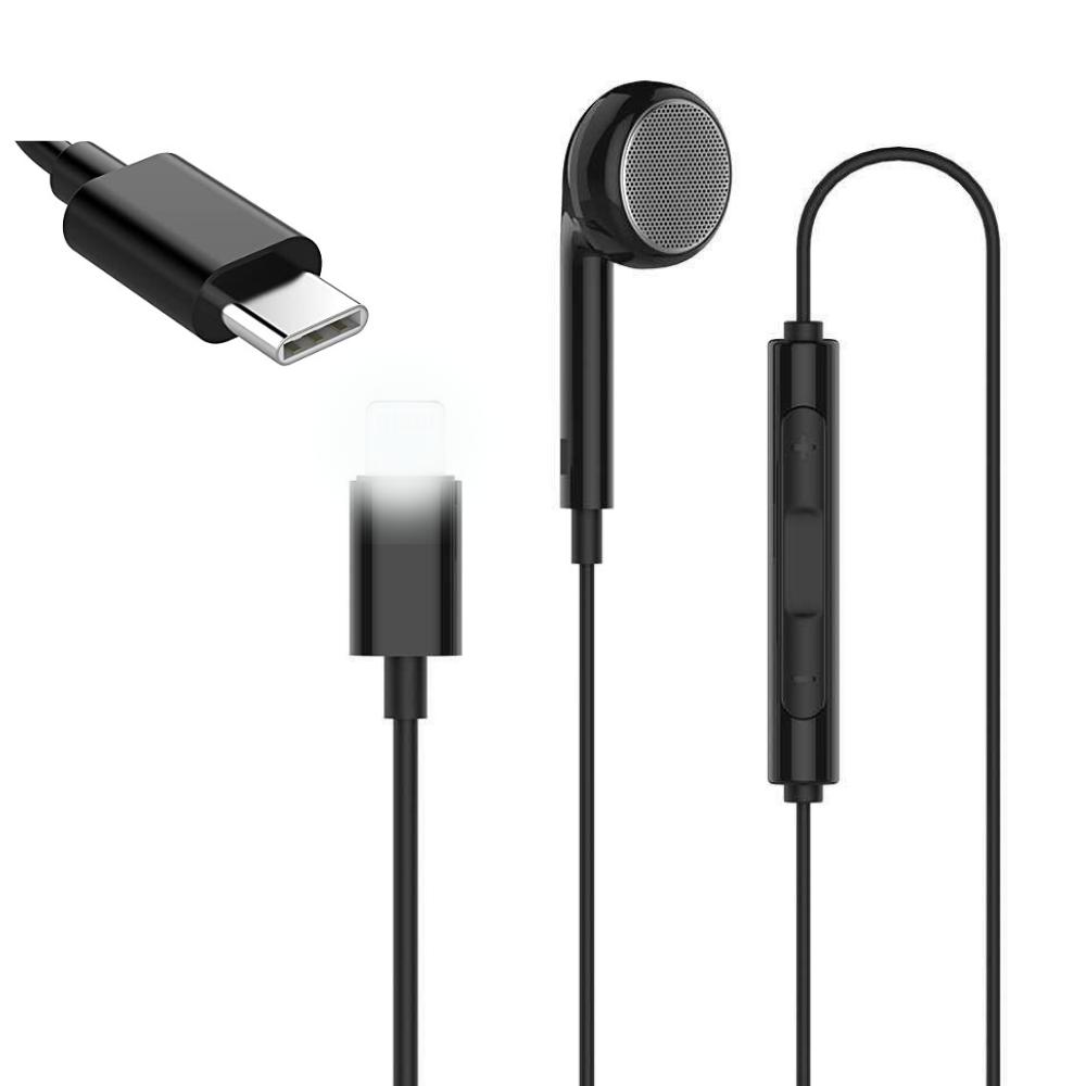 Mycandy Wired Mono Headset MH6 With Type - C Connector - Black