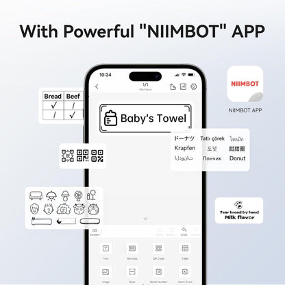 NIIMBOT B1 Label Maker Bluetooth Portable Label Printer