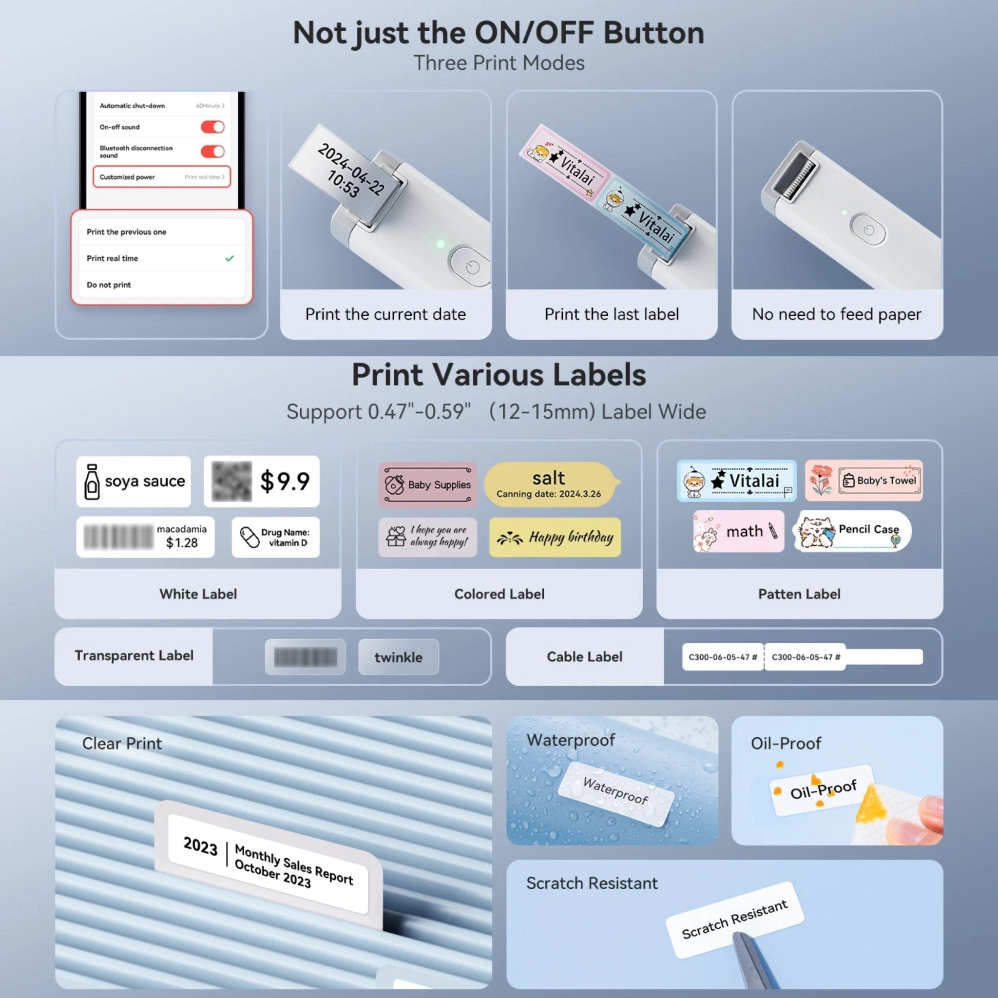 NIIMBOT D11_H Smart Label Printer - White