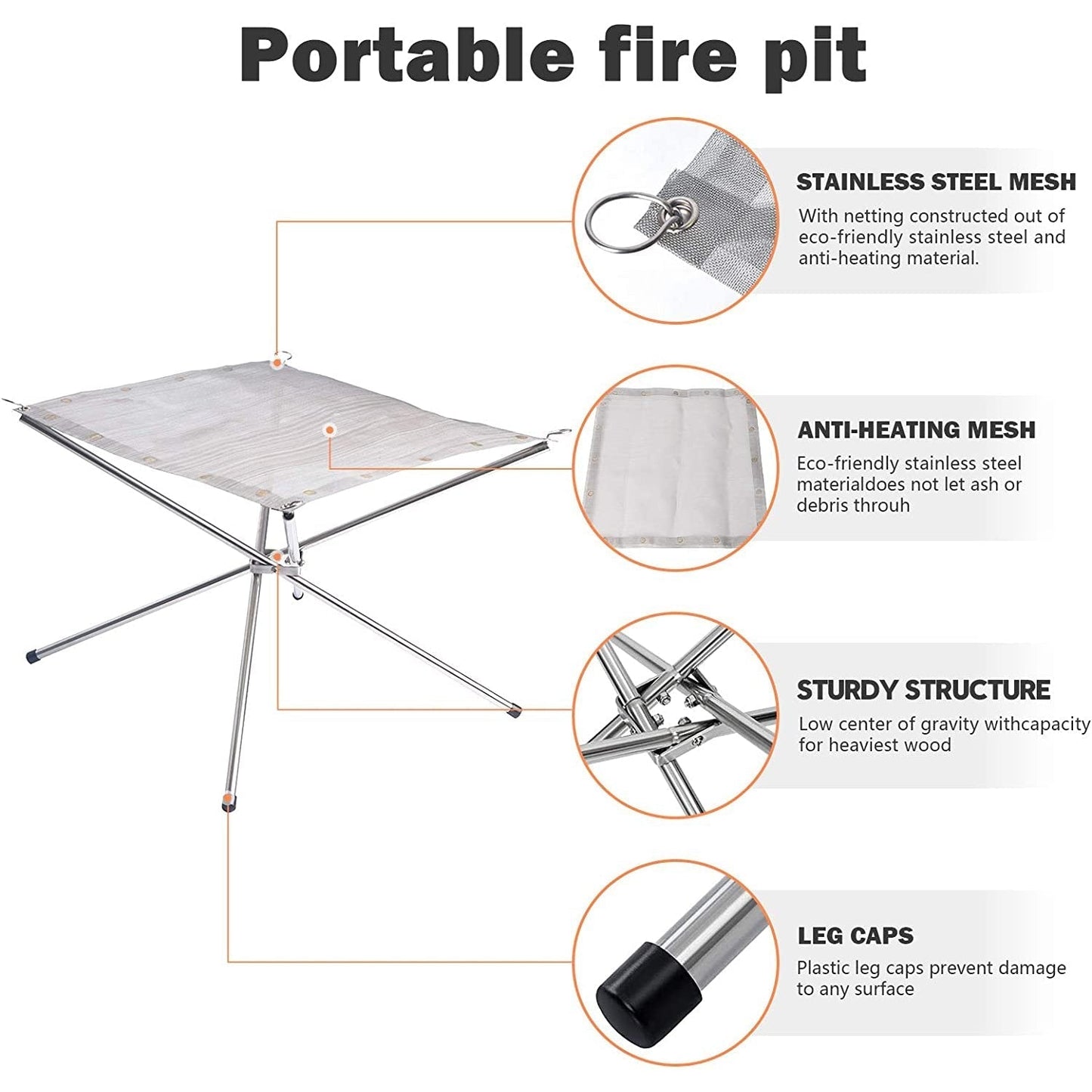 Omega Korea 1 Folding Mesh Fire-Pit