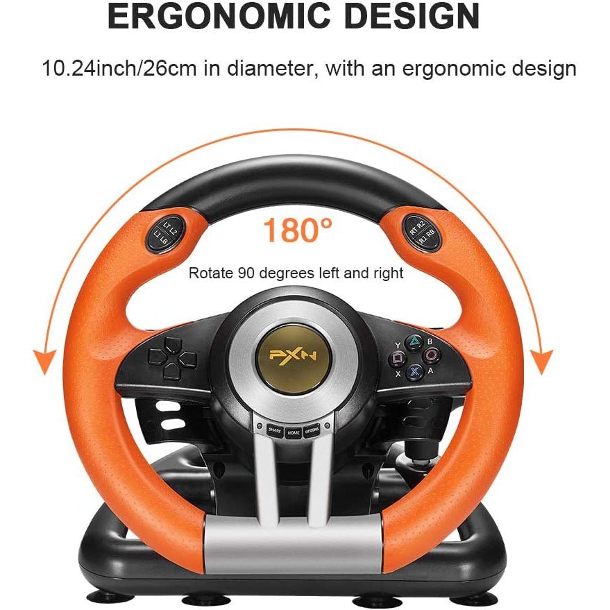 PXN V3 PRO Gaming Racing Wheel - Orange