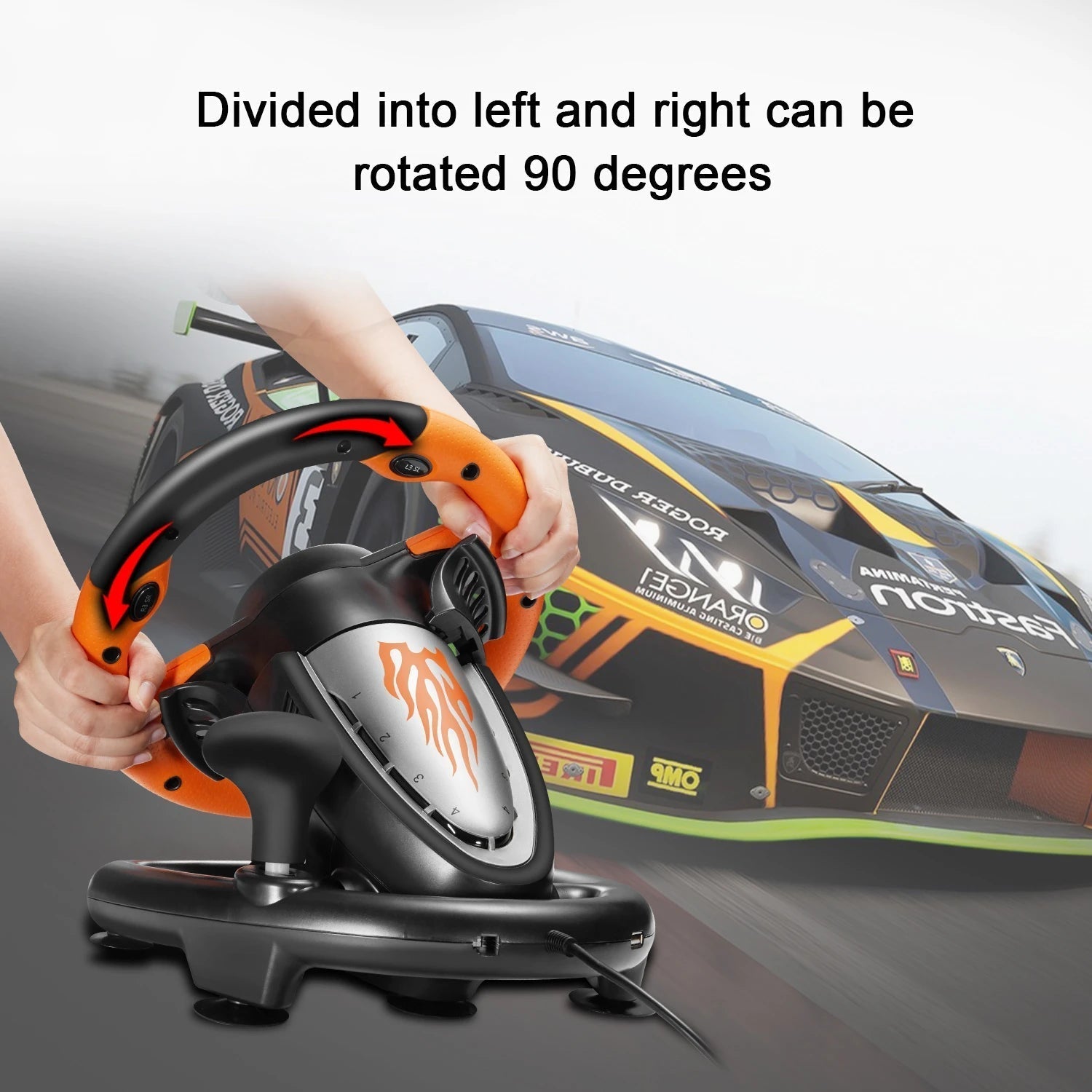 PXN V3 PRO Gaming Racing Wheel - Orange