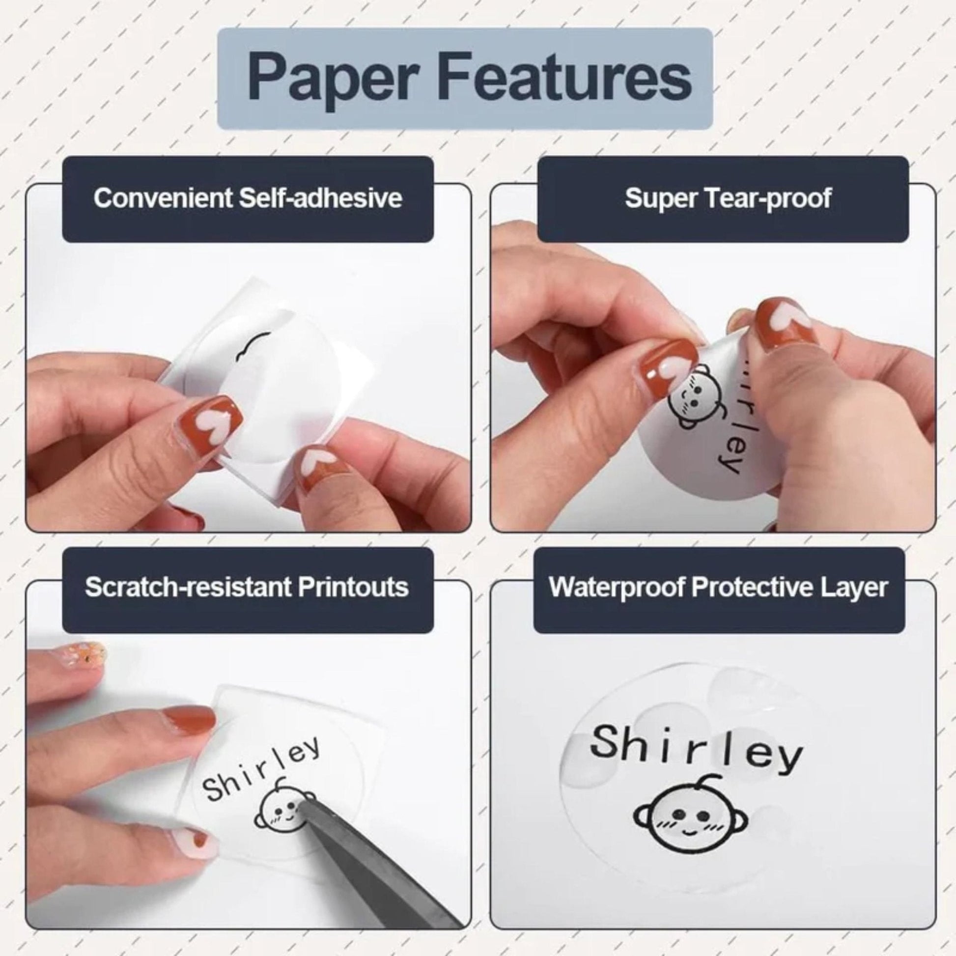 Phomemo Round Label 40*40mm 180pcs - White