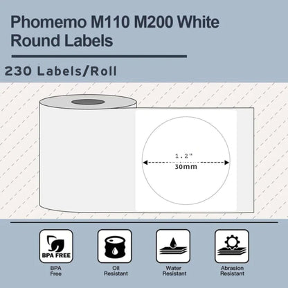 Phomemo Square Label 30*30mm 230pcs - White