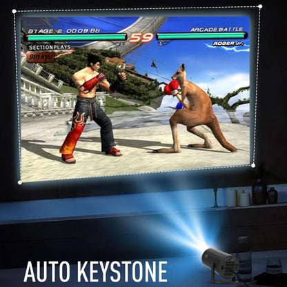 Porodo Gaming 4K Projector Android 11 with Auto Keystone and Gamepad Controller