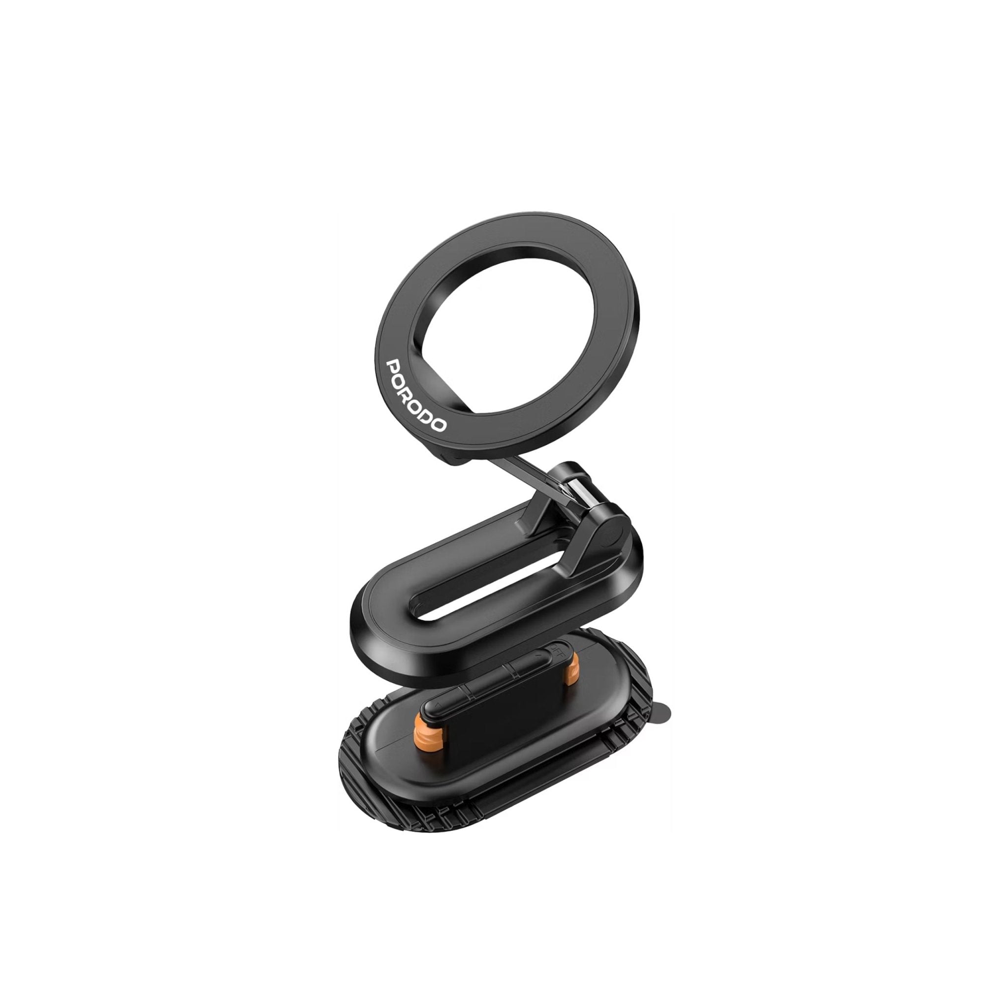 Porodo GripFold Magsafe Rotatable Car Mount - Black