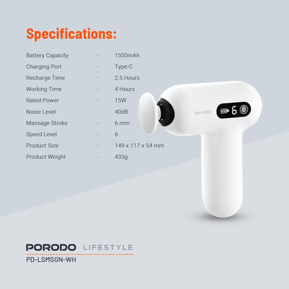 Porodo Lifestyle Active Precision Massager - White