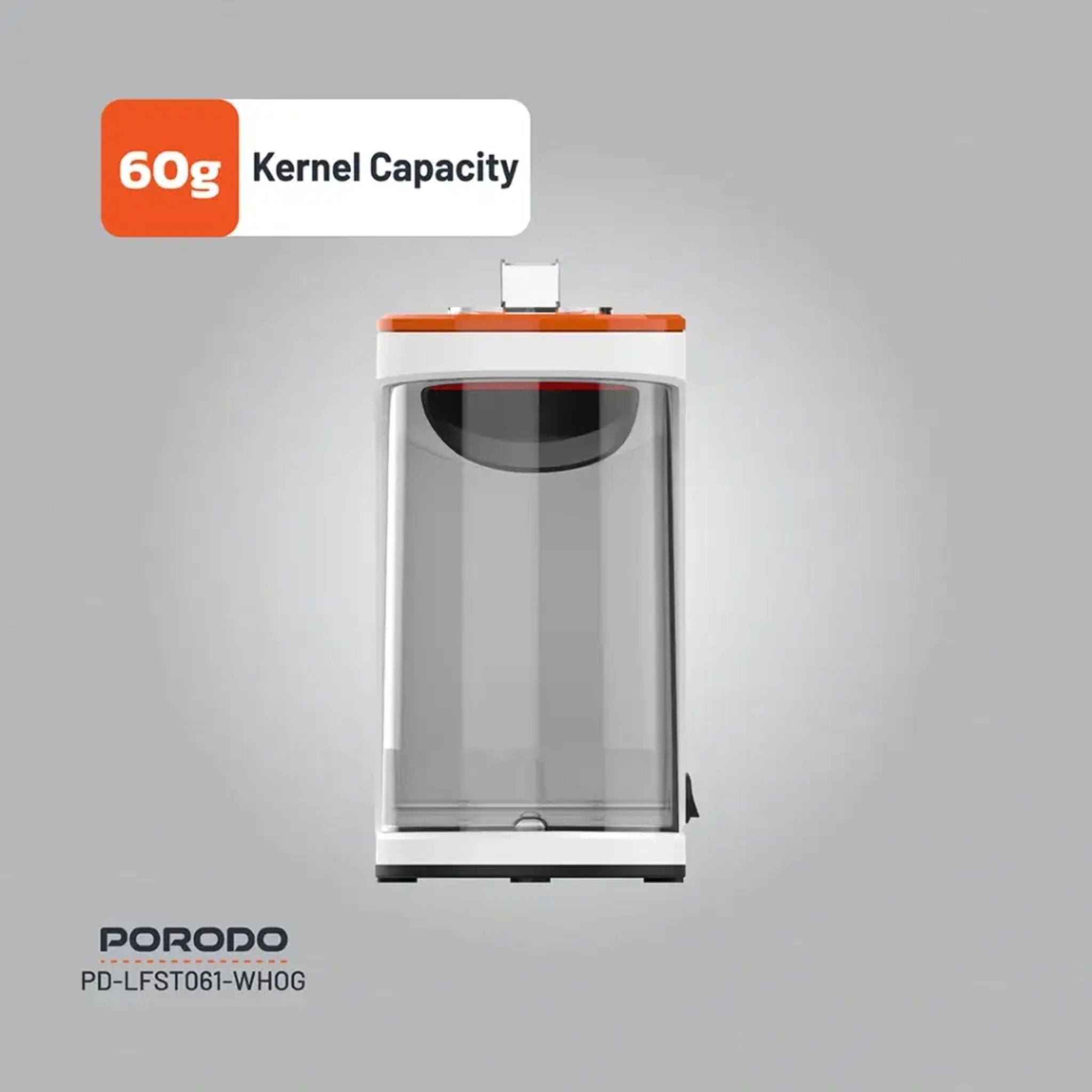 Porodo Lifestyle Air-Popped Popcorn Maker - White/Orange