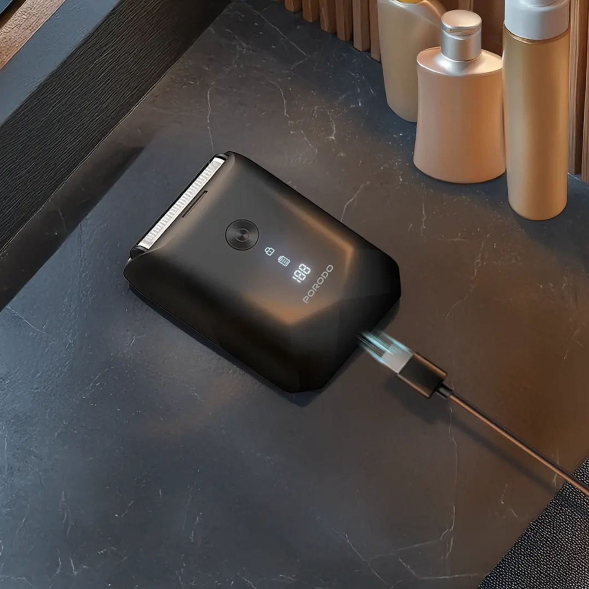 Porodo Lifestyle Dual-Blade Pocket Shaver - Black