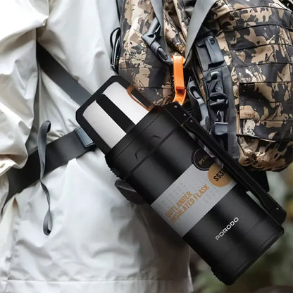 Porodo Lifestyle Outlander Insulation Flask 2L - Black