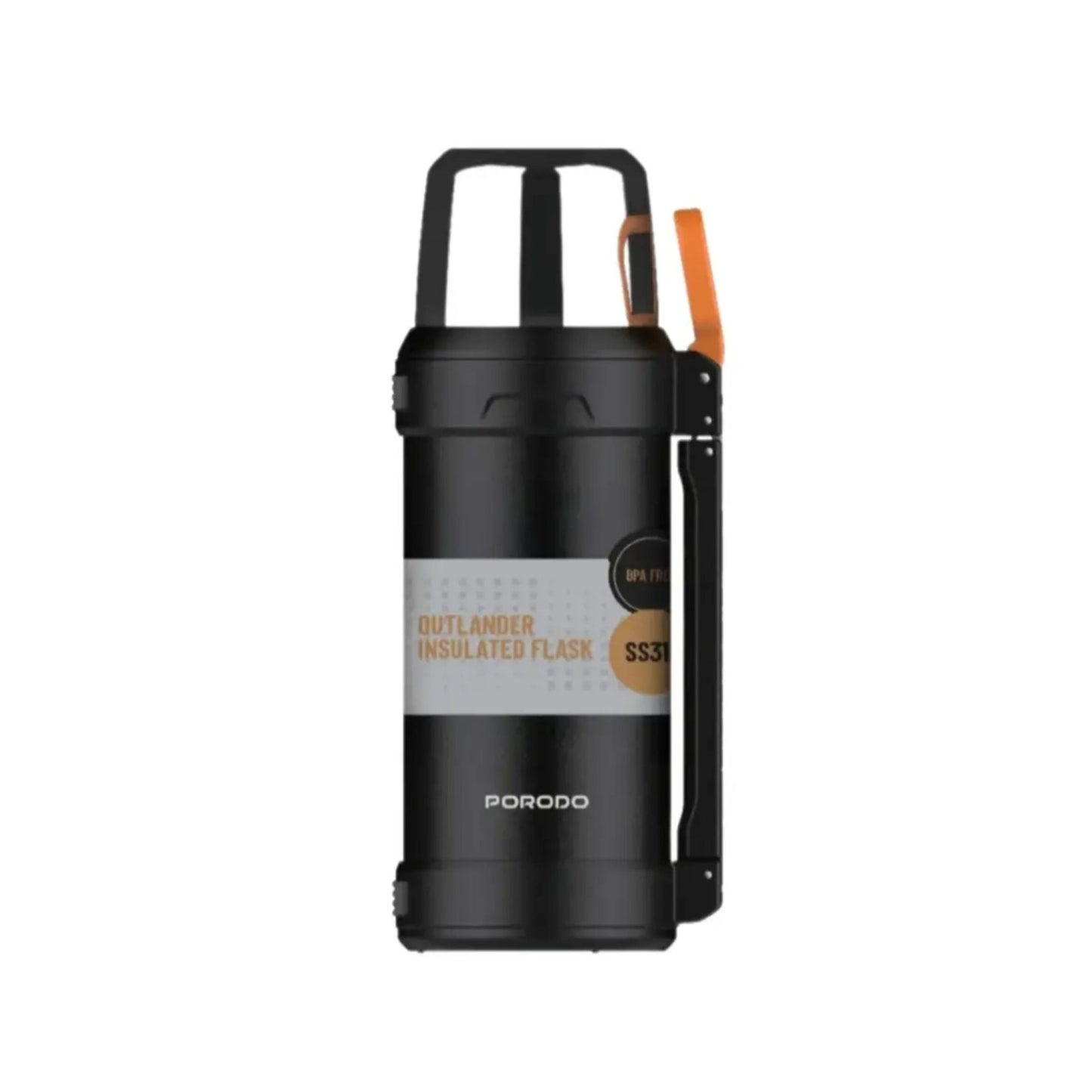 Porodo Lifestyle Outlander Insulation Flask 2L - Black
