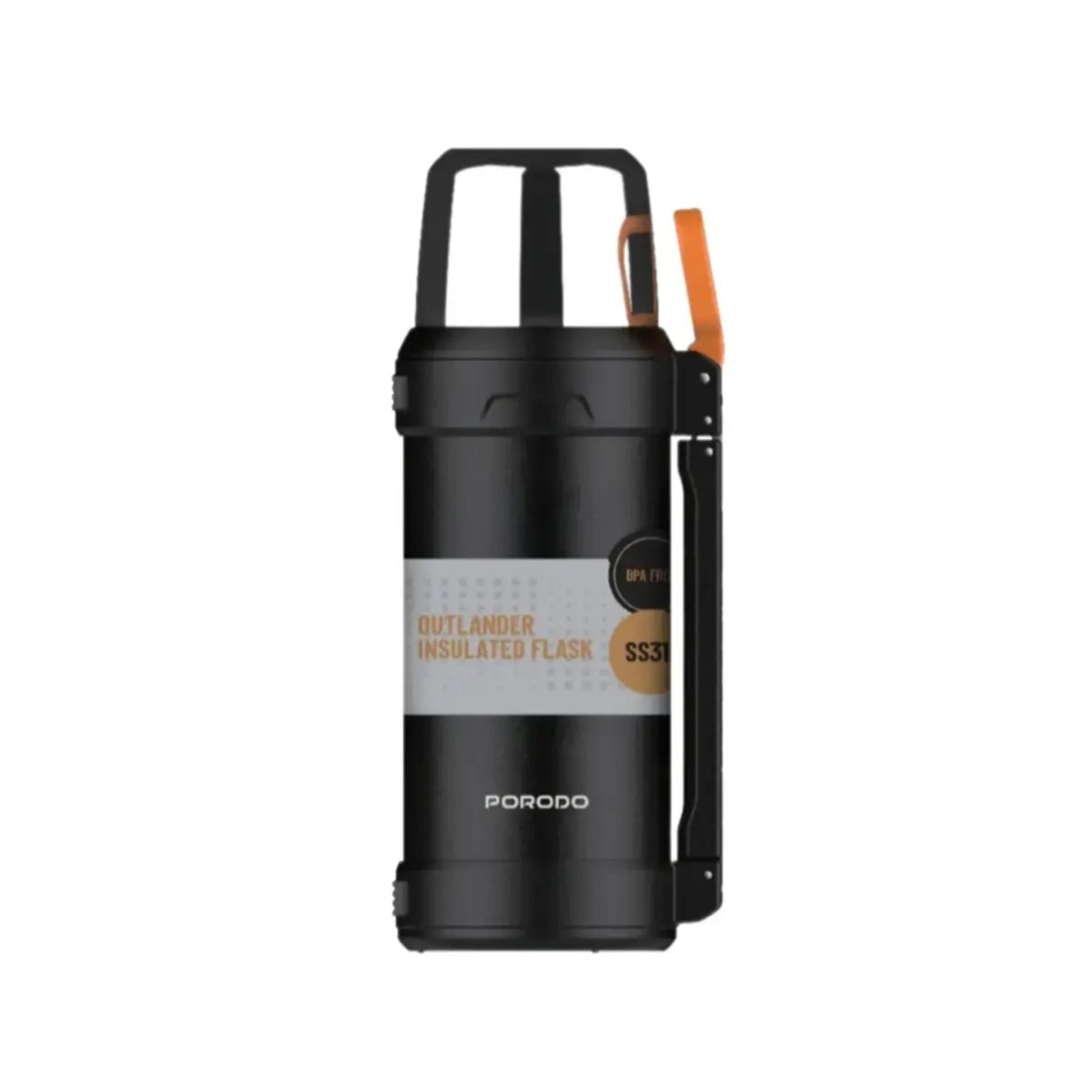 Porodo Lifestyle Outlander Insulation Flask 2L - Black
