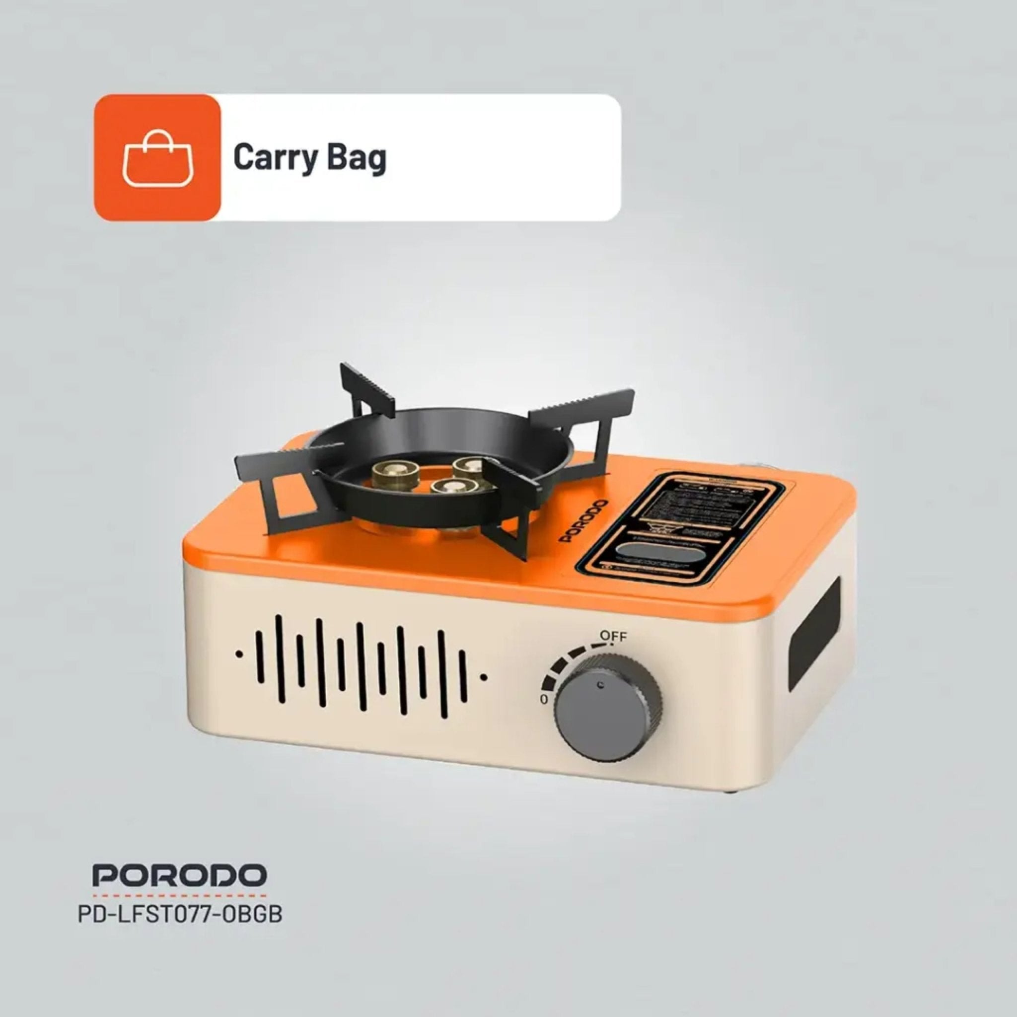 Porodo Lifestyle Portable Outdoor Stove - Orange