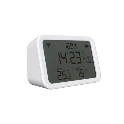 Porodo Lifestyle Smart Wifi Temperature Humidity Alarm clock - White
