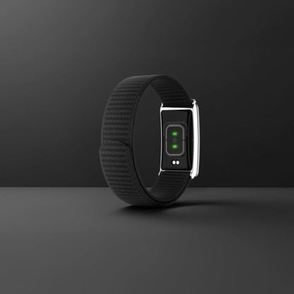 Porodo Screenless Smart Fitness Band with Black & Orange Strap - Black Case
