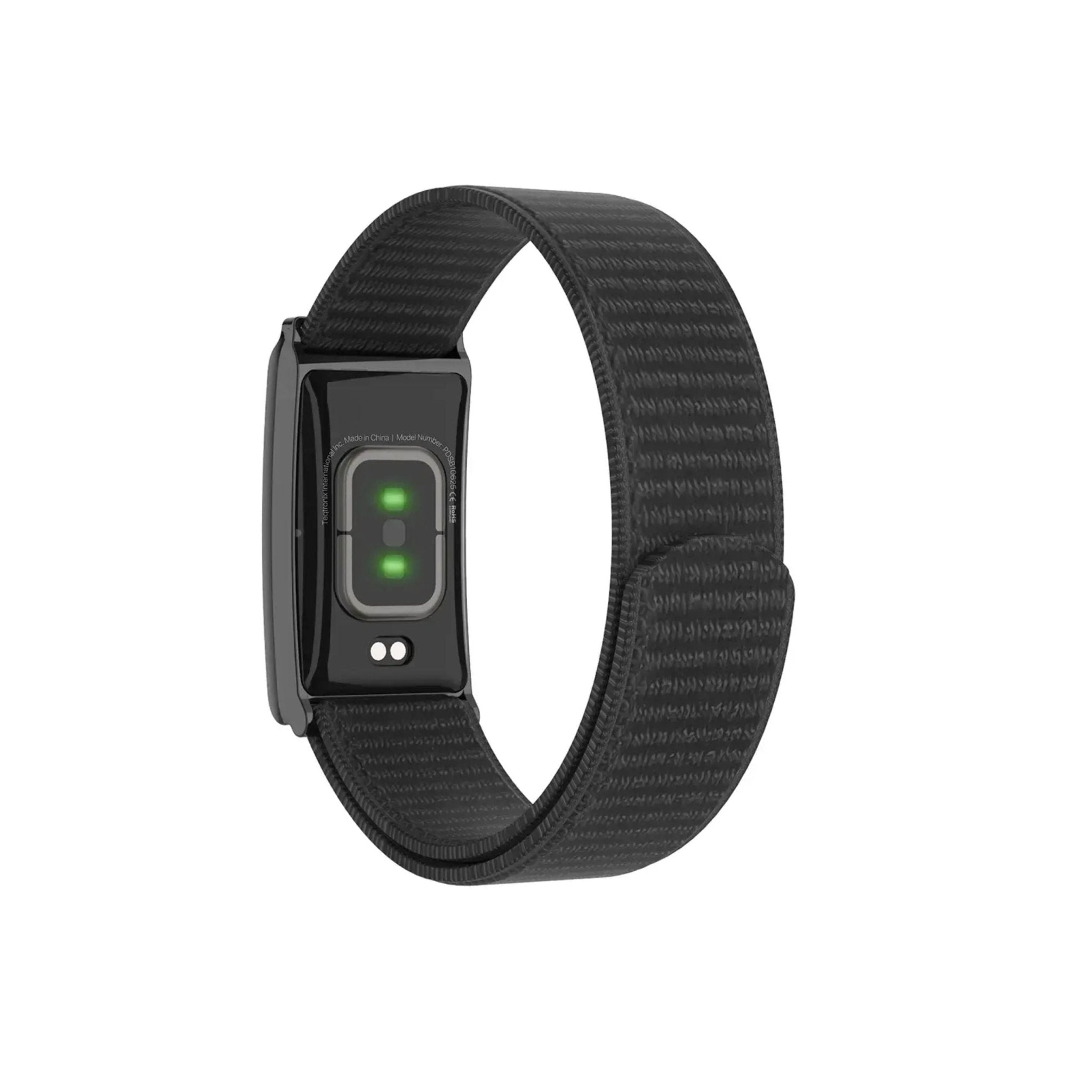 Porodo Screenless Smart Fitness Band with Black & Orange Strap - Black Case