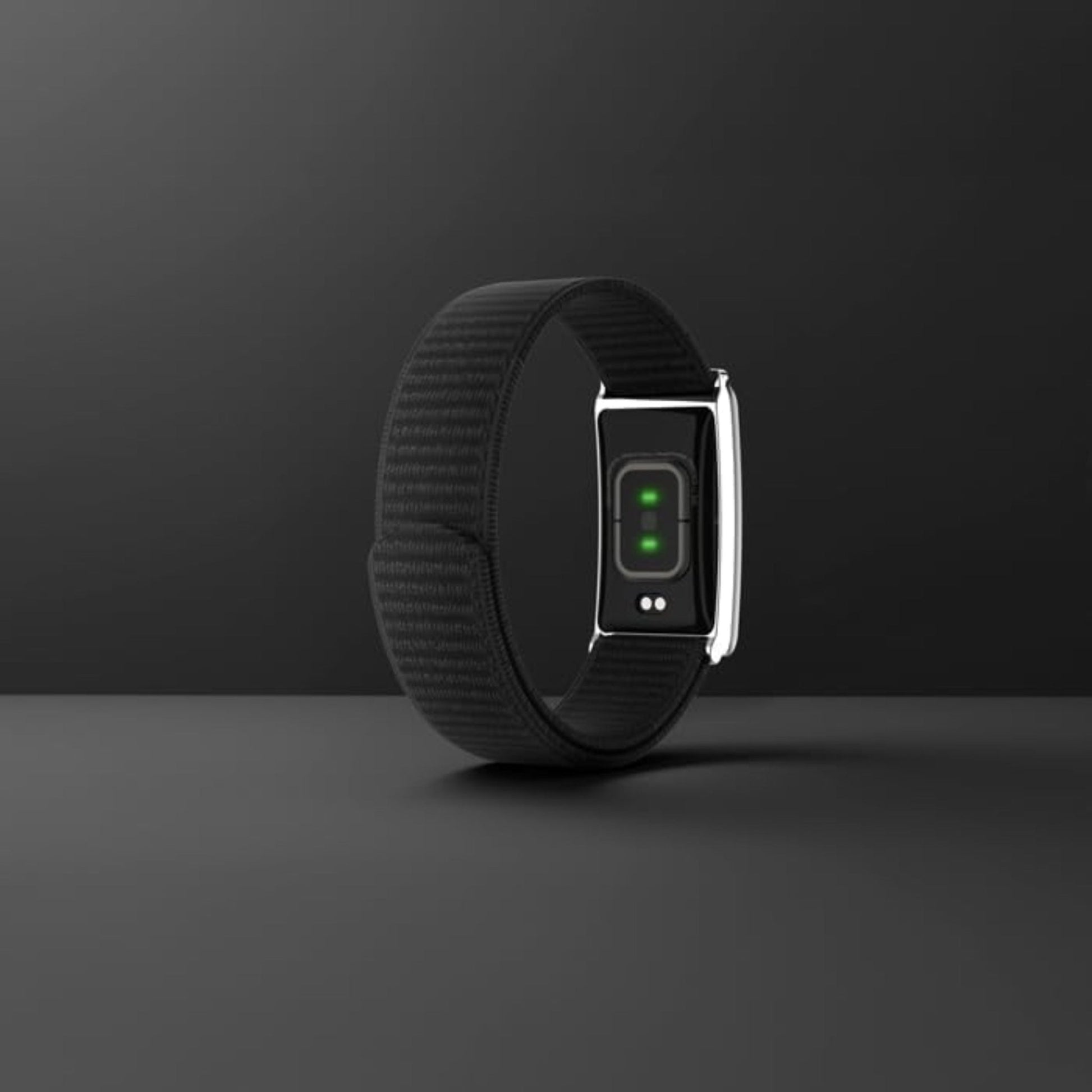 Porodo Screenless Smart Fitness Band with Black & Orange Strap - Black Case