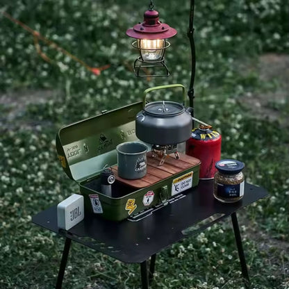 Portable Camping Picnic Hand Box Metal Tools Storage Box - 1