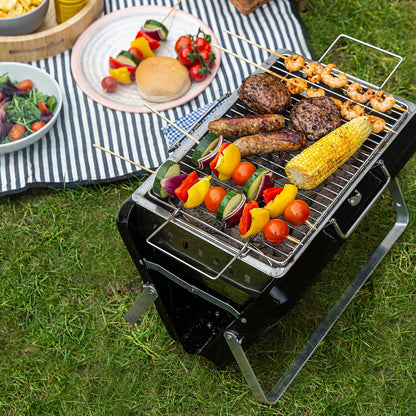 Portable Charcoal BBQ Grill - Black