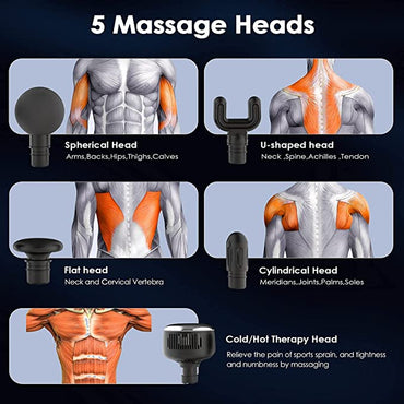 Portable Cold And Hot Massage Device HXR-B025 - Black