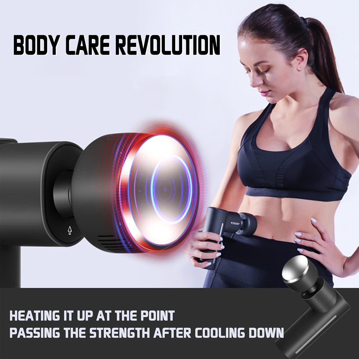 Portable Cold And Hot Massage Device HXR-B025 - Black