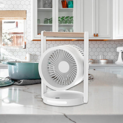 Portable Desk Fan with Built-in Light 3600 mAh 4 Speeds