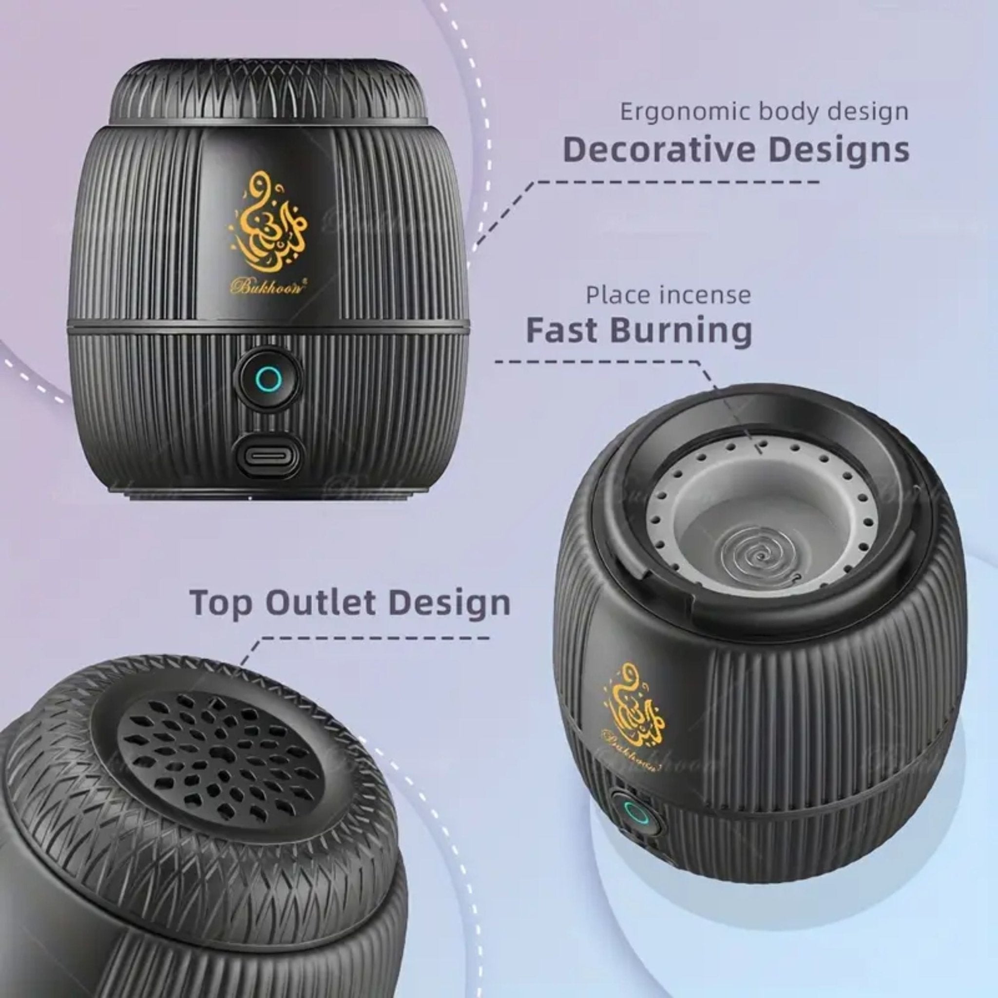 Portable Incense Burner B31 - Black