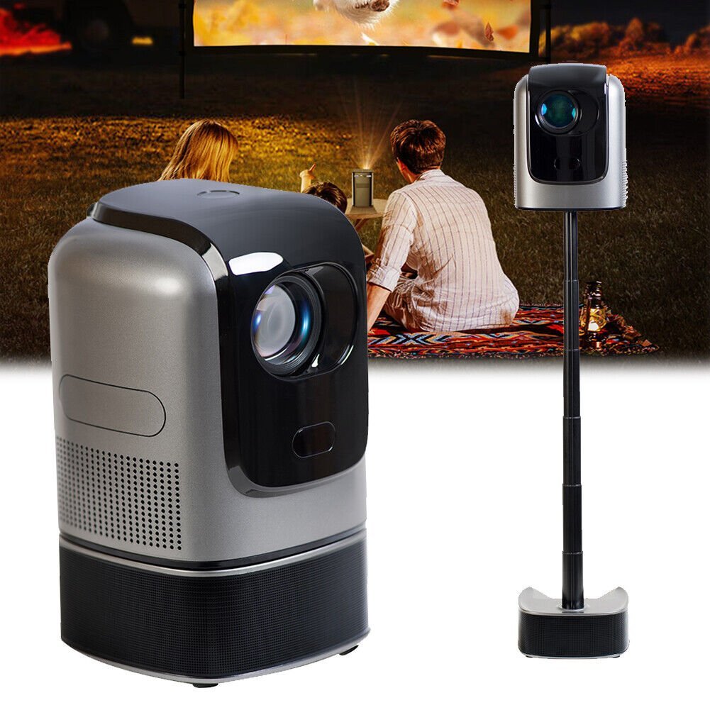 Portable Intelligent Projector WiFi Support 1080p 28.2Inch - Gray